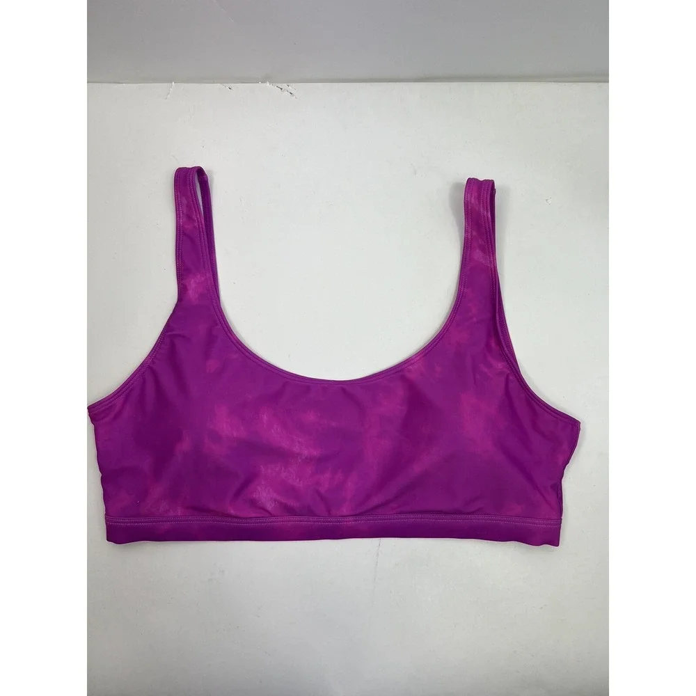Old Navy Sports Bra Women's‎ Size XL Pink Tie Dye Padded Pullover Adj. Back